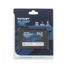 Жорсткий диск 2.5 SSD 960Gb Patriot Burst Elite Series, PBE960GS25SSDR, 3D QLC, SATA-III 6Gb/s, зап/чит. - 320/450мб/с
