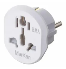 Мереживний перехідник Travel adaptor Merkan EU White mag-2000001635506143502