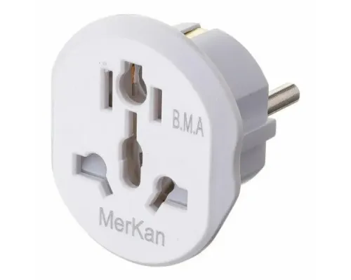 Мереживний перехідник Travel adaptor Merkan EU White mag-2000001635506143502