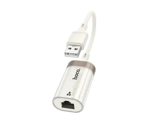 Перехідник HOCO UA41 Crystal USB ethernet adapter (100 mbps) apricot mag-6942007658492144375