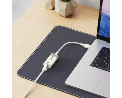 Перехідник HOCO UA41 Crystal USB ethernet adapter (100 mbps) apricot mag-6942007658492144375