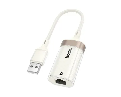 Перехідник HOCO UA41 Crystal USB ethernet adapter (100 mbps) apricot mag-6942007658492144375