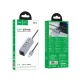 USB HUB HOCO HB1D 4-in-1 converter(USB to USB2.0*3+RJ45) Metal Grey mag-6942007667333153039