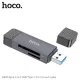 Картрідер HOCO HB45 Spirit 2-in-1 USB/Type-C 2.0 card reader gray mag-6942007620512144017