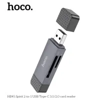Картрідер HOCO HB45 Spirit 2-in-1 USB/Type-C 2.0 card reader gray mag-6942007620512144017