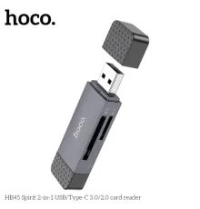 Картрідер HOCO HB45 Spirit 2-in-1 USB/Type-C 2.0 card reader gray mag-6942007620512144017