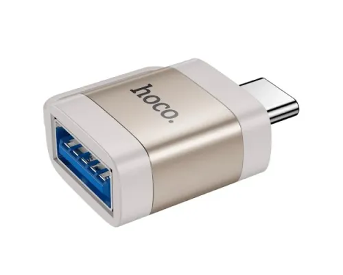 Перехідник HOCO UA31C Type-C male to USB female OTG adapter Gray mag-6942007628136145275