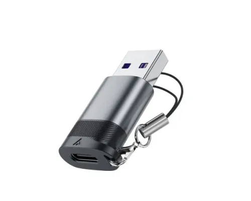 Перехідник ACEFAST J8 Type-C to USB adaptor Metal grey mag-6974316284697153317