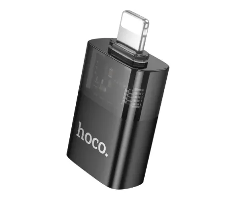 Перехідник HOCO UA36 iP male to USB female OTG transparent adapter mag-6942007647151152315