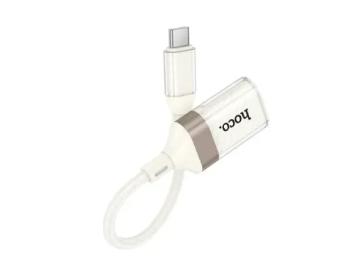Перехідник HOCO UA39A Crystal Type-C male to USB female 3.0 adapter apricot mag-6942007658485145101