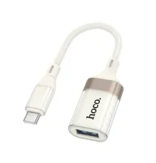 Перехідник HOCO UA39A Crystal Type-C male to USB female 3.0 adapter apricot mag-6942007658485145101