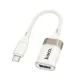 Перехідник HOCO UA39A Crystal Type-C male to USB female 3.0 adapter apricot mag-6942007658485145101