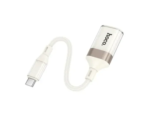 Перехідник HOCO UA39A Crystal Type-C male to USB female 3.0 adapter apricot mag-6942007658485145101