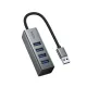 USB HUB HOCO HB1B 4-in-1 converter(USB to USB3.0*4) Metal Grey mag-6942007667319152115