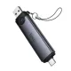 Картрідер HOCO HB56 Victory USB/Type-C 3-in-1 card reader Metal gray mag-6942007675727153866