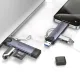 Картрідер HOCO HB56 Victory USB/Type-C 3-in-1 card reader Metal gray mag-6942007675727153866