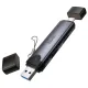 Картрідер HOCO HB56 Victory USB/Type-C 3-in-1 card reader Metal gray mag-6942007675727153866