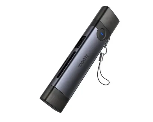 Картрідер HOCO HB56 Victory USB/Type-C 3-in-1 card reader Metal gray mag-6942007675727153866