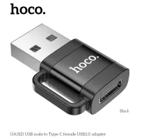 Перехідник HOCO UA31D USB male to Type-C female USB2.0 adapter Black mag-6942007628143145276