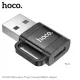 Перехідник HOCO UA31D USB male to Type-C female USB2.0 adapter Black mag-6942007628143145276