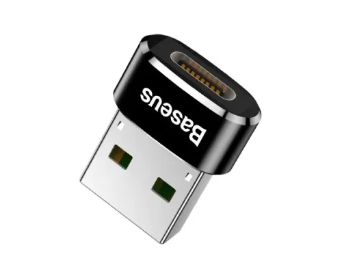 Перехідник Baseus USB Male To Type-C Female Adapter Converter Black CAAOTG-01 mag-6953156263536147508