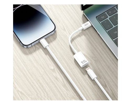 OTG-адаптер XO NB-R268A Type-c to Lightning 27W Charging Cable Model Imitation Original Adapte Білий mag-692068085683160174