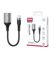 OTG-адаптер XO NB201 USB 2.0 transfer speed 480Mbp for type-c Чорний mag-6920680824588147282