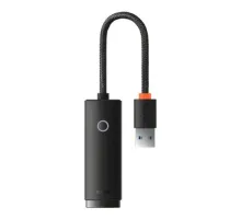 USB Перехідник Baseus Lite Series Ethernet Adapter USB to RJ45 LAN Port (1000Mbps) Black WKQX000101 mag-6932172606053147464