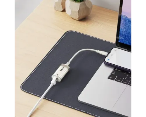 Перехідник HOCO UA41A Crystal iP ethernet adapter(100 mbps) apricot mag-6942007658508145102