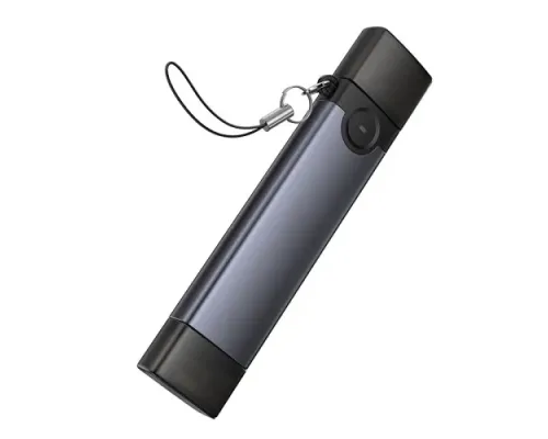 Картрідер HOCO HB56A Victory USB/iP 3-in-1 card reader Metal gray mag-6942007675734153867
