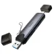 Картрідер HOCO HB56A Victory USB/iP 3-in-1 card reader Metal gray mag-6942007675734153867