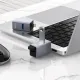 USB HUB HOCO HB54A 3-in-1 converter(Type-C to USB2.0*2+USB3.0) Metal grey mag-6942007680806154073