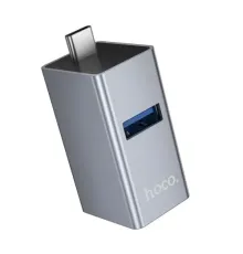 USB HUB HOCO HB54A 3-in-1 converter(Type-C to USB2.0*2+USB3.0) Metal grey mag-6942007680806154073
