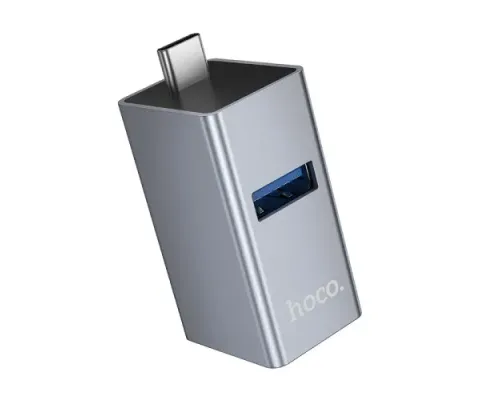 USB HUB HOCO HB54A 3-in-1 converter(Type-C to USB2.0*2+USB3.0) Metal grey mag-6942007680806154073
