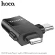 Перехідник HOCO UA17 iP male/Type-C male to USB female two-in-one adapter Black mag-6942007602303146712