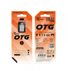 Адаптер BOROFONE BV2 Micro USB OTG Adapter сірий mag-6957531090311132427