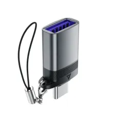 Перехідник ACEFAST J7 USB to Type-c adapter Metal grey mag-6974316284680153751