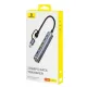 USB/Type-C HUB Baseus UltraJoy 4-Port (USB/Type-C to USB 3.0*3+RJ45*1+Type-C) Grey B0005280B811-14 mag-6932172655839147476