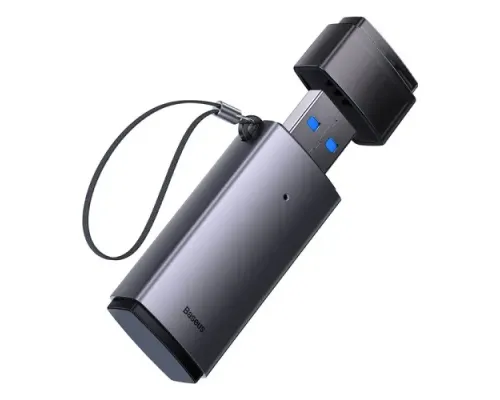 Карт рiдер Baseus Lite Series USB-A to SD/TF Card Reader Сірий WKQX060013 mag-6932172608194147465