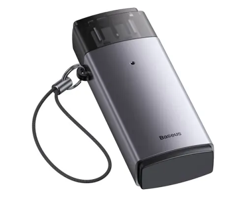 Карт рiдер Baseus Lite Series USB-A to SD/TF Card Reader Сірий WKQX060013 mag-6932172608194147465