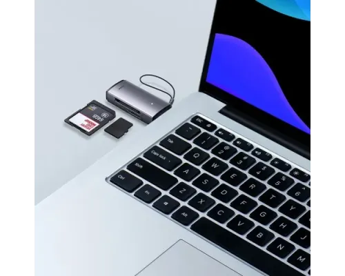 Карт рiдер Baseus Lite Series USB-A to SD/TF Card Reader Сірий WKQX060013 mag-6932172608194147465