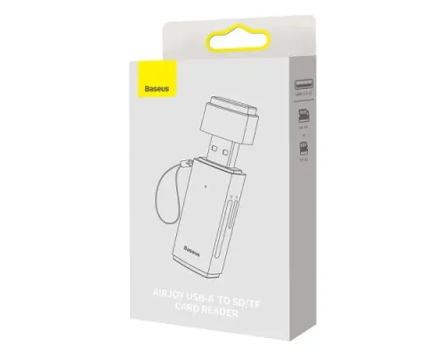 Карт рiдер Baseus Lite Series USB-A to SD/TF Card Reader Сірий WKQX060013 mag-6932172608194147465