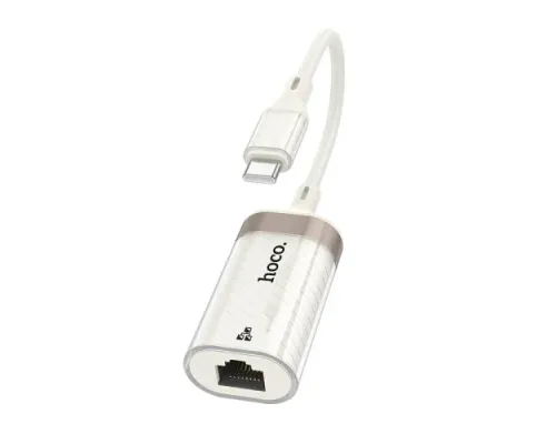 Перехідник HOCO UA41B Crystal Type-C ethernet adapter(100 mbps) apricot mag-6942007658515145103