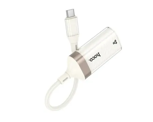 Перехідник HOCO UA41B Crystal Type-C ethernet adapter(100 mbps) apricot mag-6942007658515145103