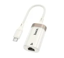 Перехідник HOCO UA41B Crystal Type-C ethernet adapter(100 mbps) apricot mag-6942007658515145103