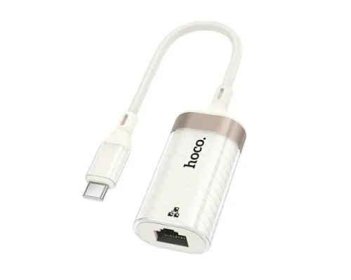 Перехідник HOCO UA41B Crystal Type-C ethernet adapter(100 mbps) apricot mag-6942007658515145103