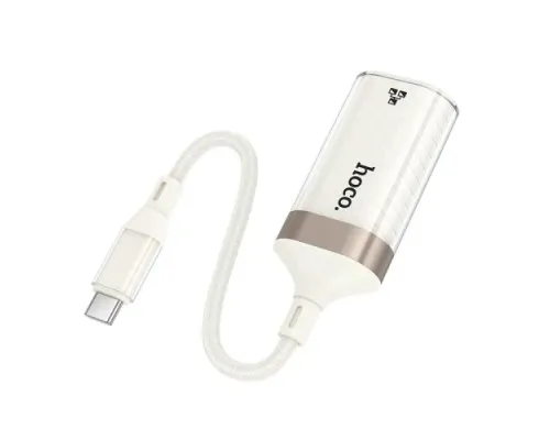 Перехідник HOCO UA41B Crystal Type-C ethernet adapter(100 mbps) apricot mag-6942007658515145103