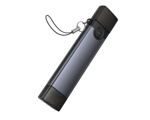 Картрідер HOCO HB56B Victory Type-C/iP 3-in-1 card reader Metal gray mag-6942007675741153868