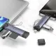 Картрідер HOCO HB56B Victory Type-C/iP 3-in-1 card reader Metal gray mag-6942007675741153868