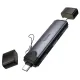 Картрідер HOCO HB56B Victory Type-C/iP 3-in-1 card reader Metal gray mag-6942007675741153868